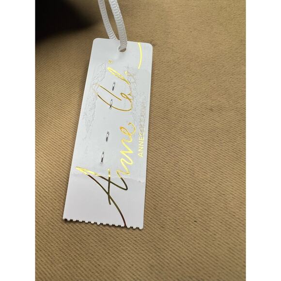 Anne Cole Navy Twist Front Bandeaukini Swim Top 22W NWT - Picture 8 of 8